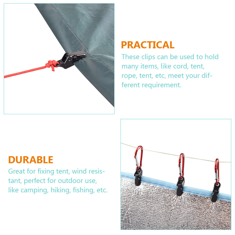 Cheap Goat Tents 15pcs Tarp Clips Clamps Heavy Duty Lock Grip Awning Clamp for Camping Farming Tarps Canopy Car Pool Covers Screen Tent   